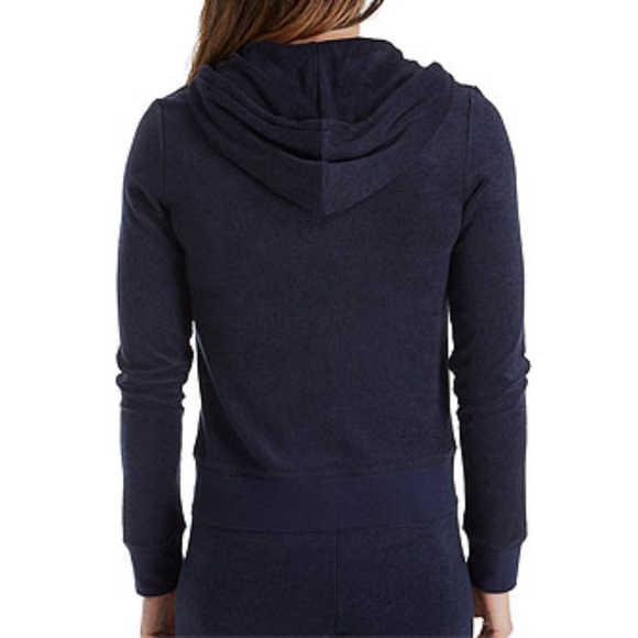 Juicy Couture Towel Terry Juicy Track Hooded Jacket - Picture 2 of 4